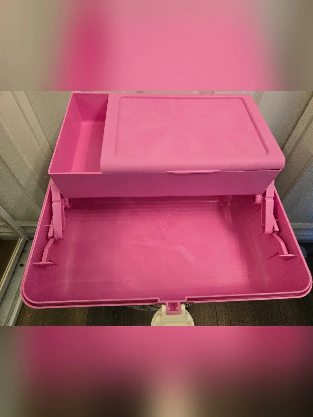Vintage Caboodles Make Up Case Model 5626 Pink Travel Case Mirror Vanity